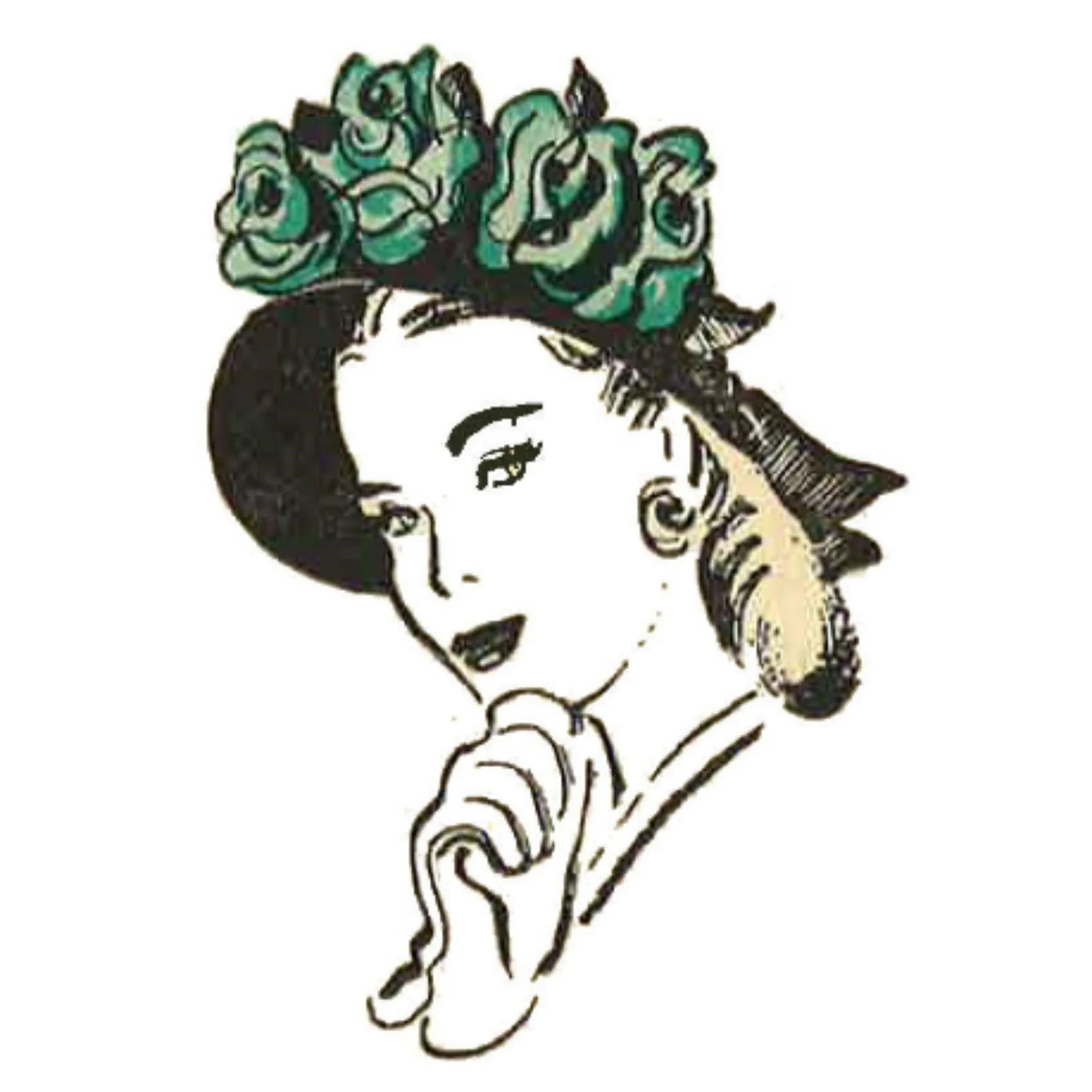 1940s Pattern, Set of Hats & Bonnets - Hat 21" (53 cm)