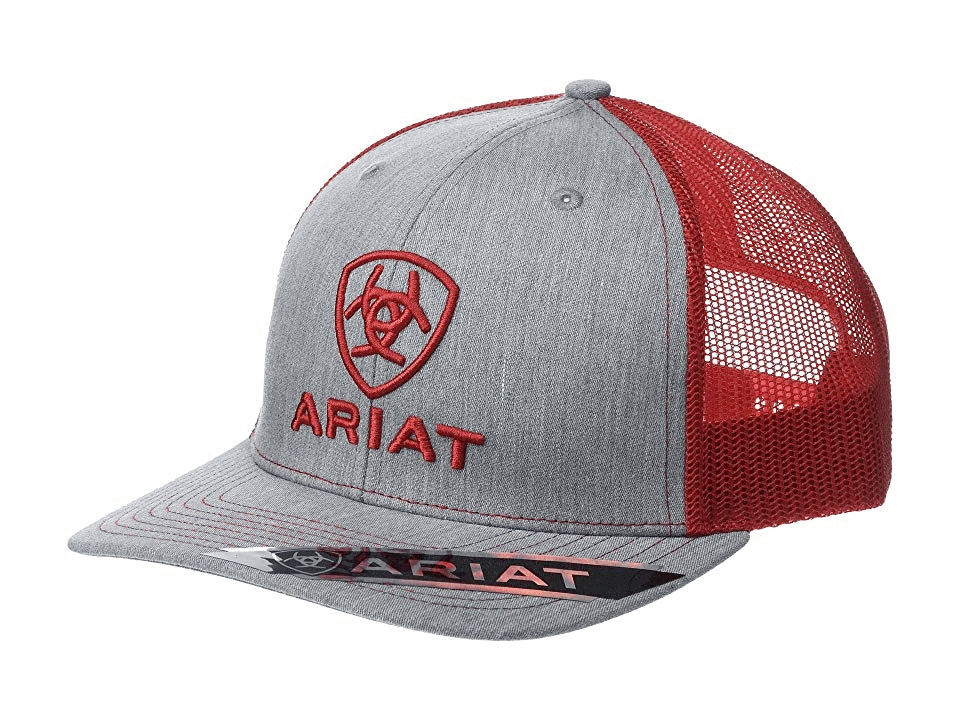 Ariat Men's Grey & Red Logo Snapback Cap A300005104