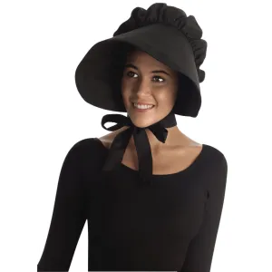 Black Colonial Style Adult Bonnet