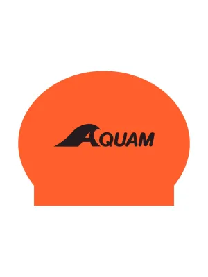 Bonnet de natation fluo en latex - Orange fluo