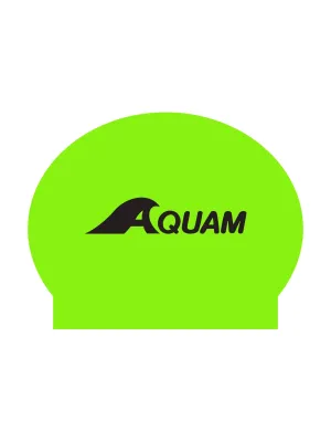 Bonnet de natation fluo en latex - Vert fluo