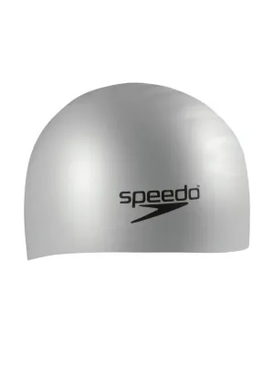 Bonnet de natation pour cheveux longs en silicone - Argent