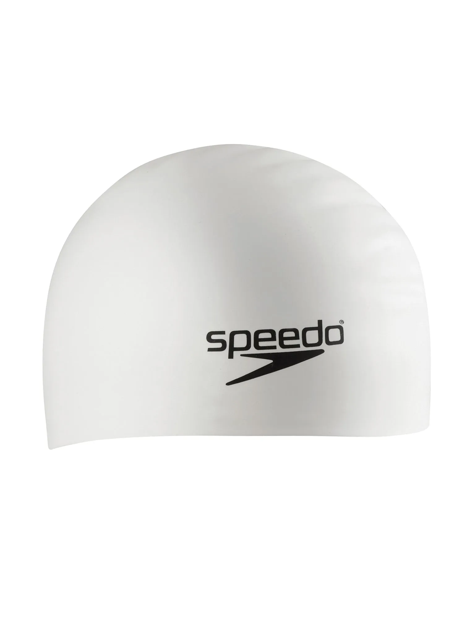 Bonnet de natation pour cheveux longs en silicone - Blanc