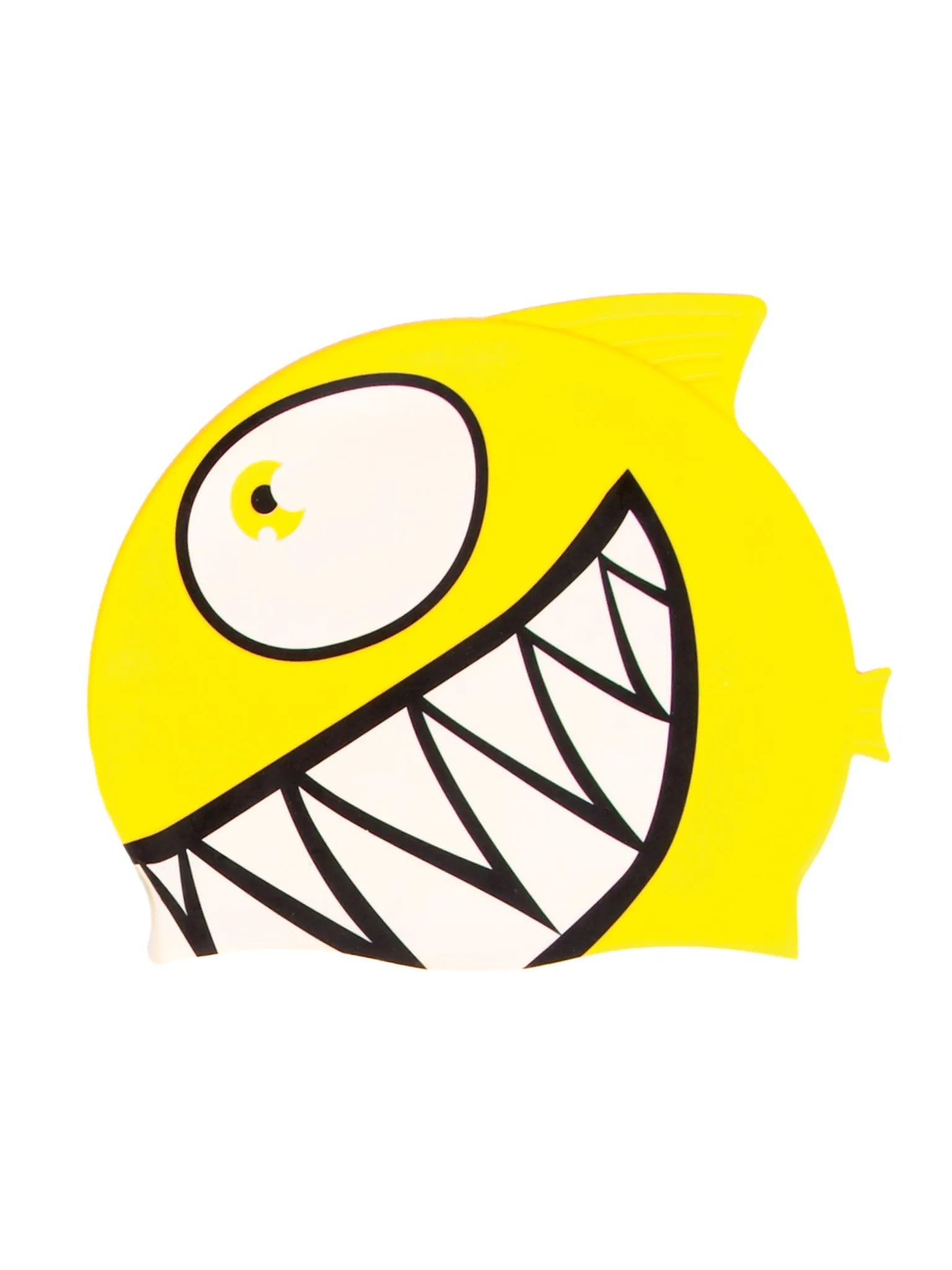 Bonnet de natation rigolo en silicone - Poisson jaune