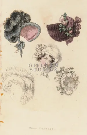 Bonnets and hats in Victorian style