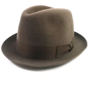 Borsalino Wool Felt Fedora Hat Brown 57