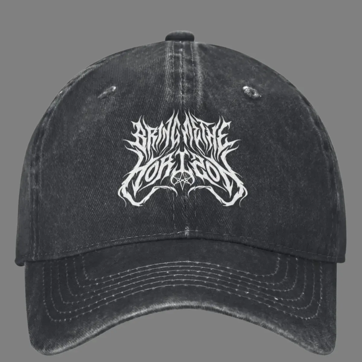 Bring Me The Horizon Brutal Logo Distressed Cap | Alt-Rock Rebellion by Gothic Outlaws