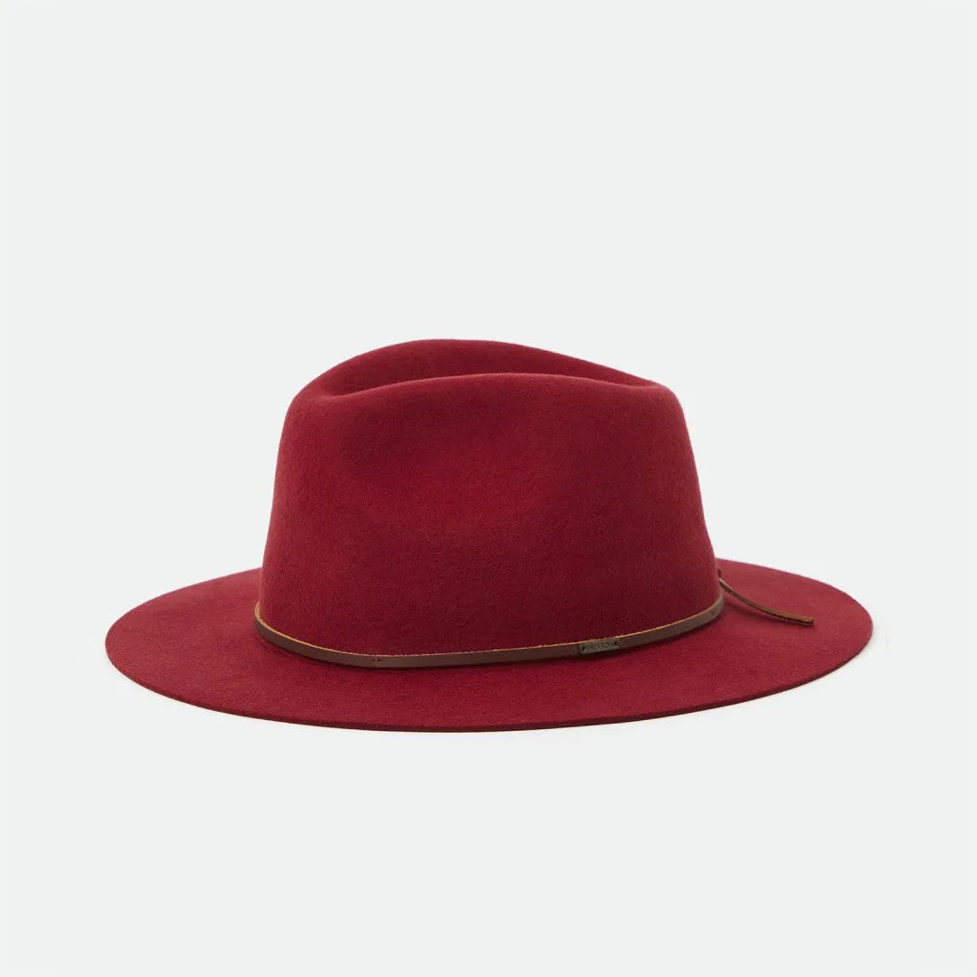 BRIXTON Wesley Packable Fedora - Cowhide