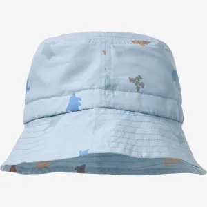 Bucket Hat Tilo Badge - soft blue sea life