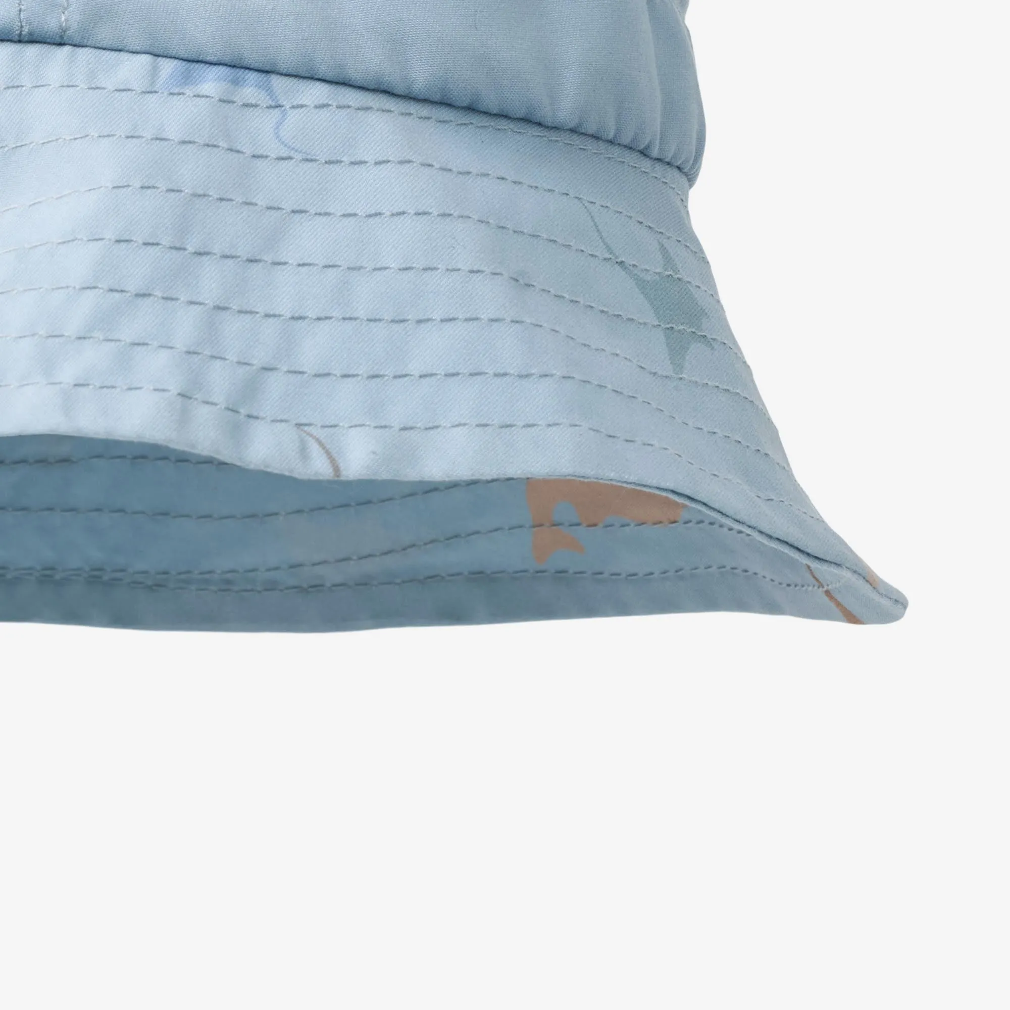 Bucket Hat Tilo Badge - soft blue sea life