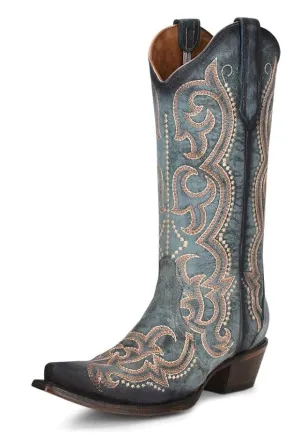Circle G Ladies' Blue Jean Embroidered Boot