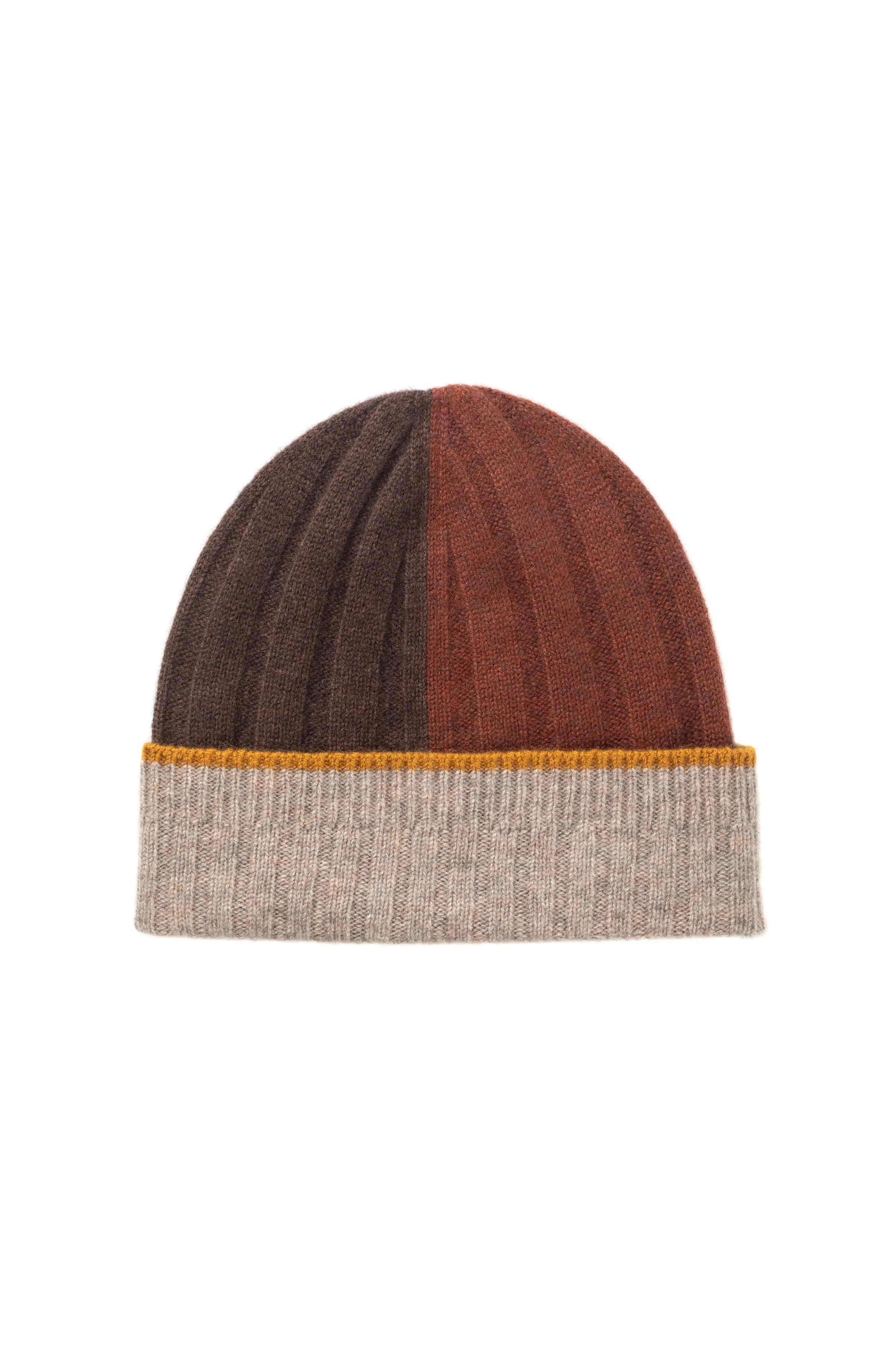 Colour Block Cashmere Beanie