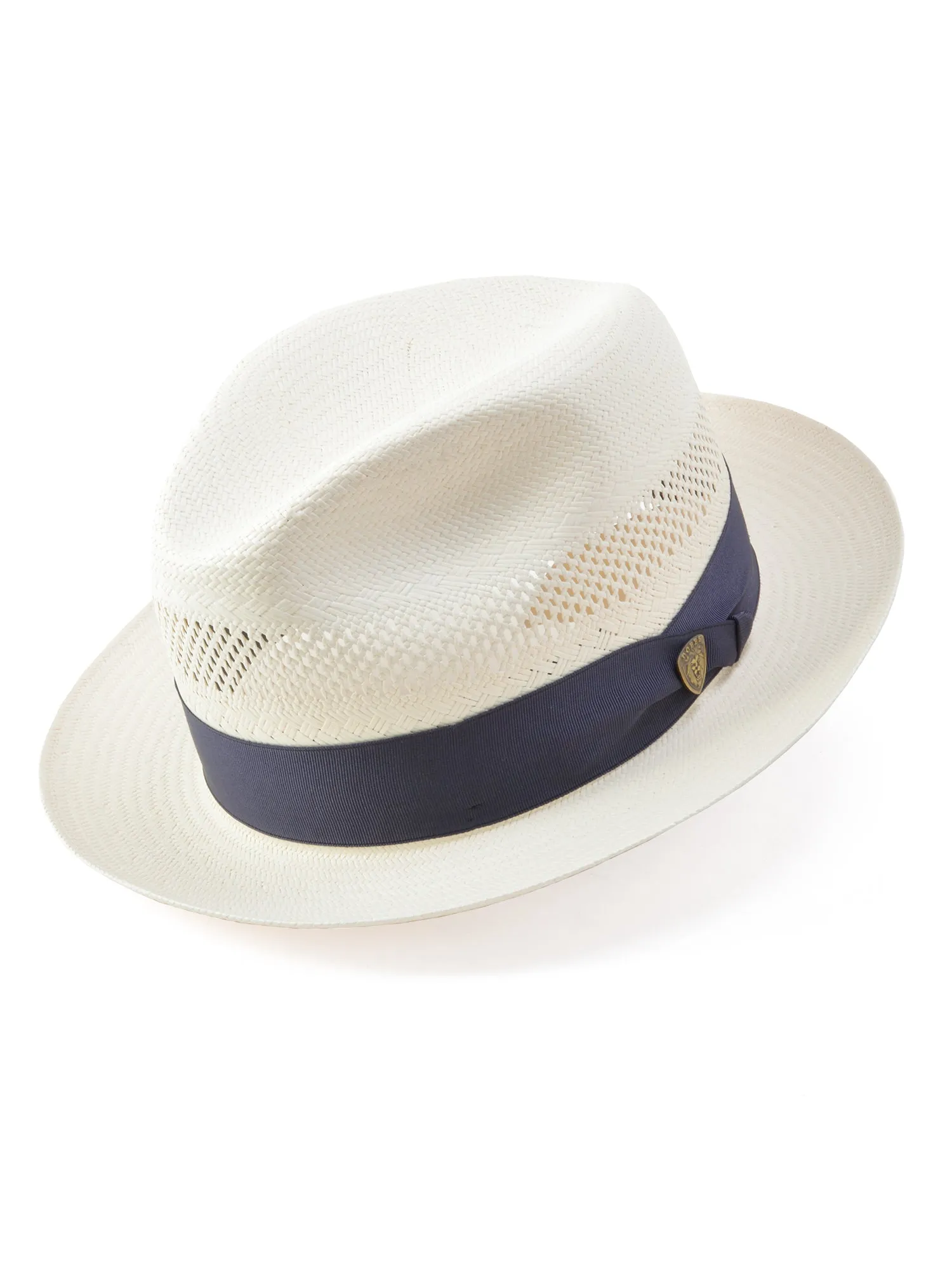 Dobbs Center Dent (Vented) Vented Shantung Straw Fedora