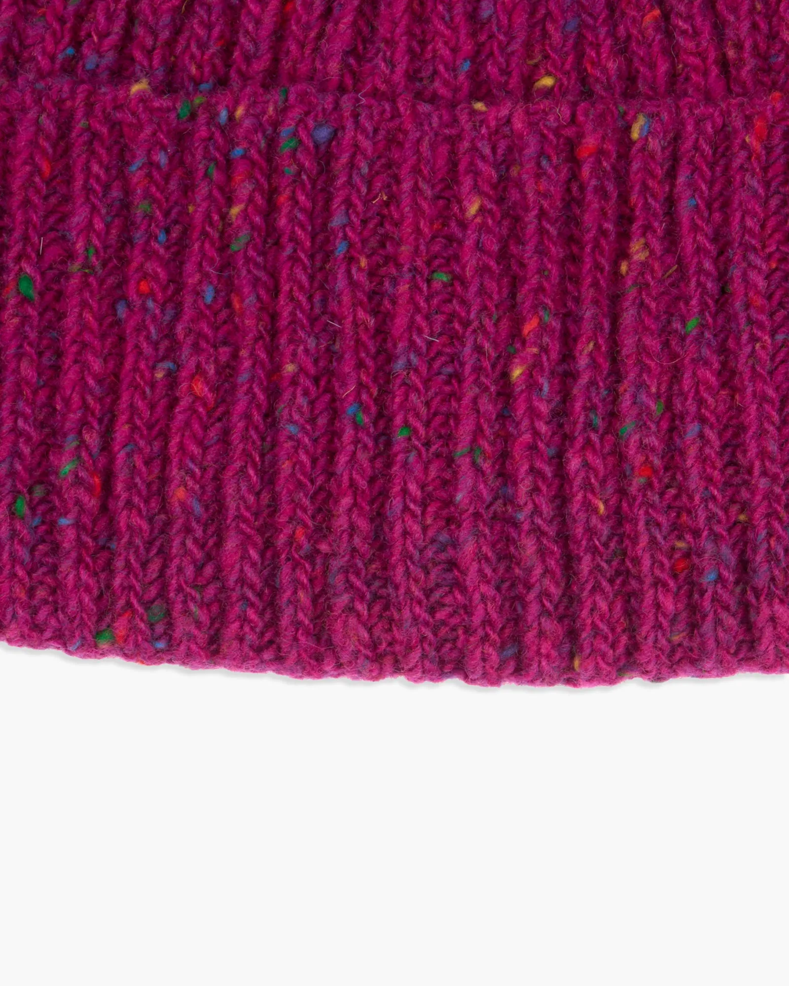 Donegal Yarns Wool Beanie - Fuchsia