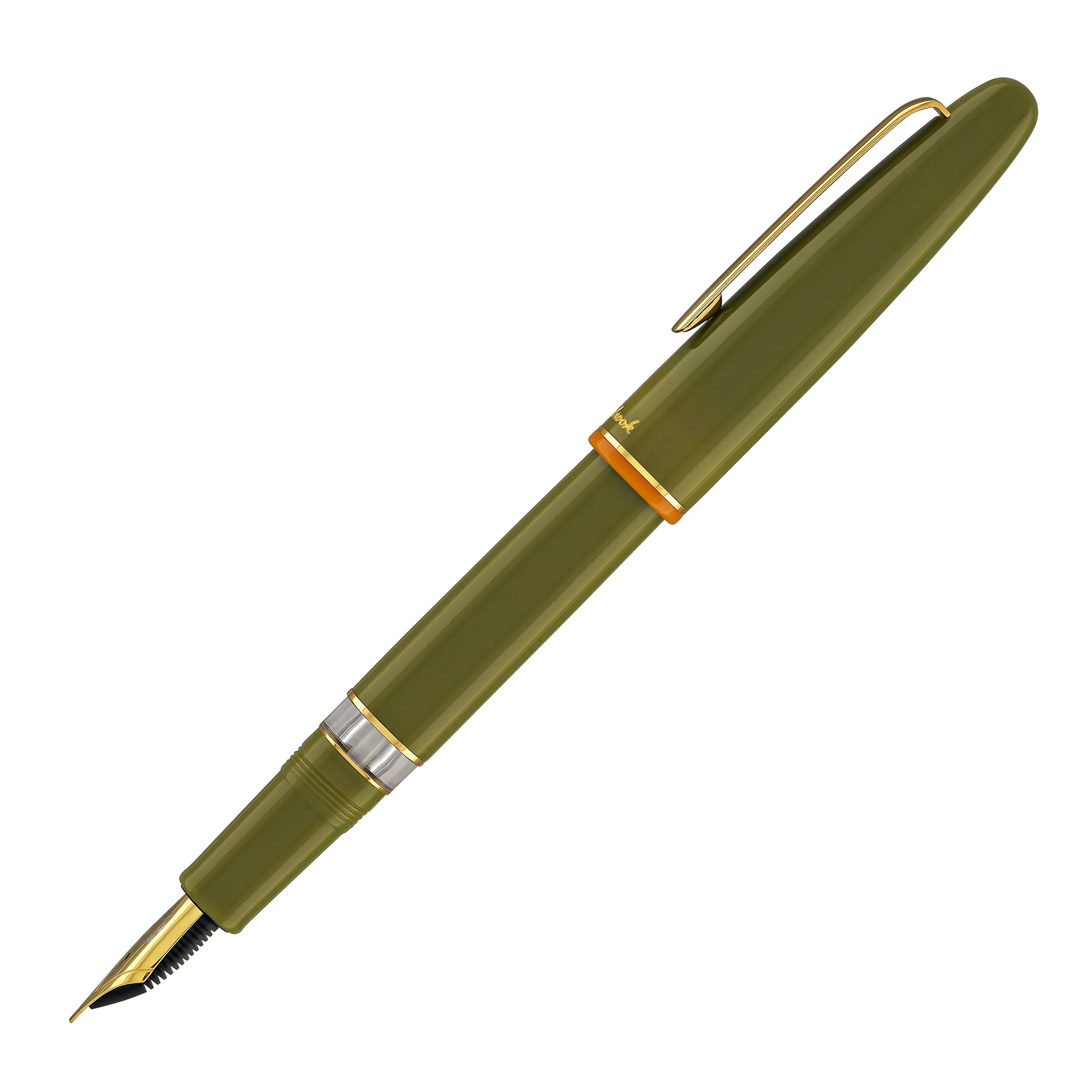 Esterbrook Estie Back to the Lands Button Piston Fountain Pen in Quirky Leaf with Gold Trim