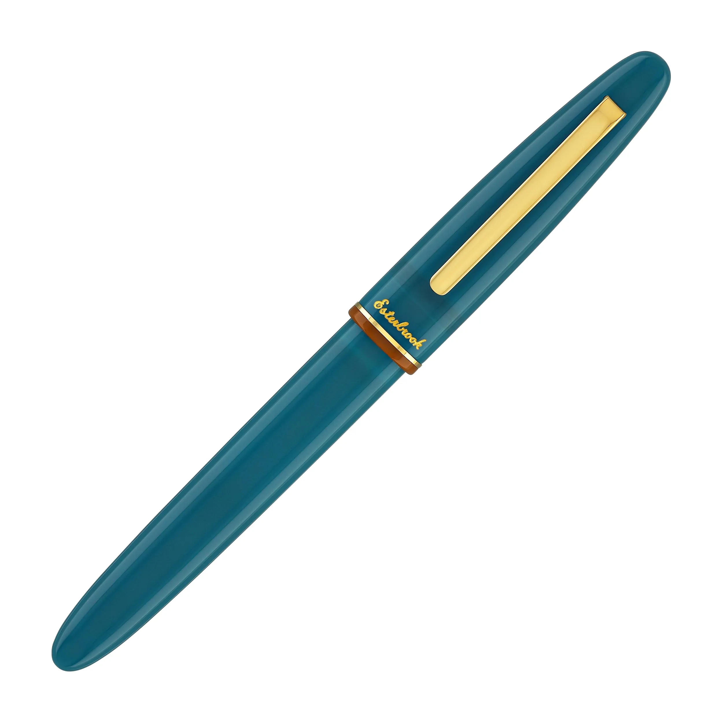 Esterbrook Estie Back to the Lands Regular Fountain Pen in Funky Lake with Gold Trim