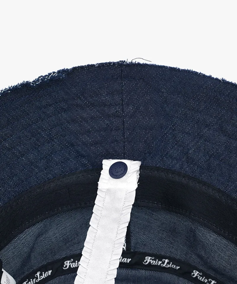 FAIRLIAR Ferra Logo All-Full Bucket Hat - Denim