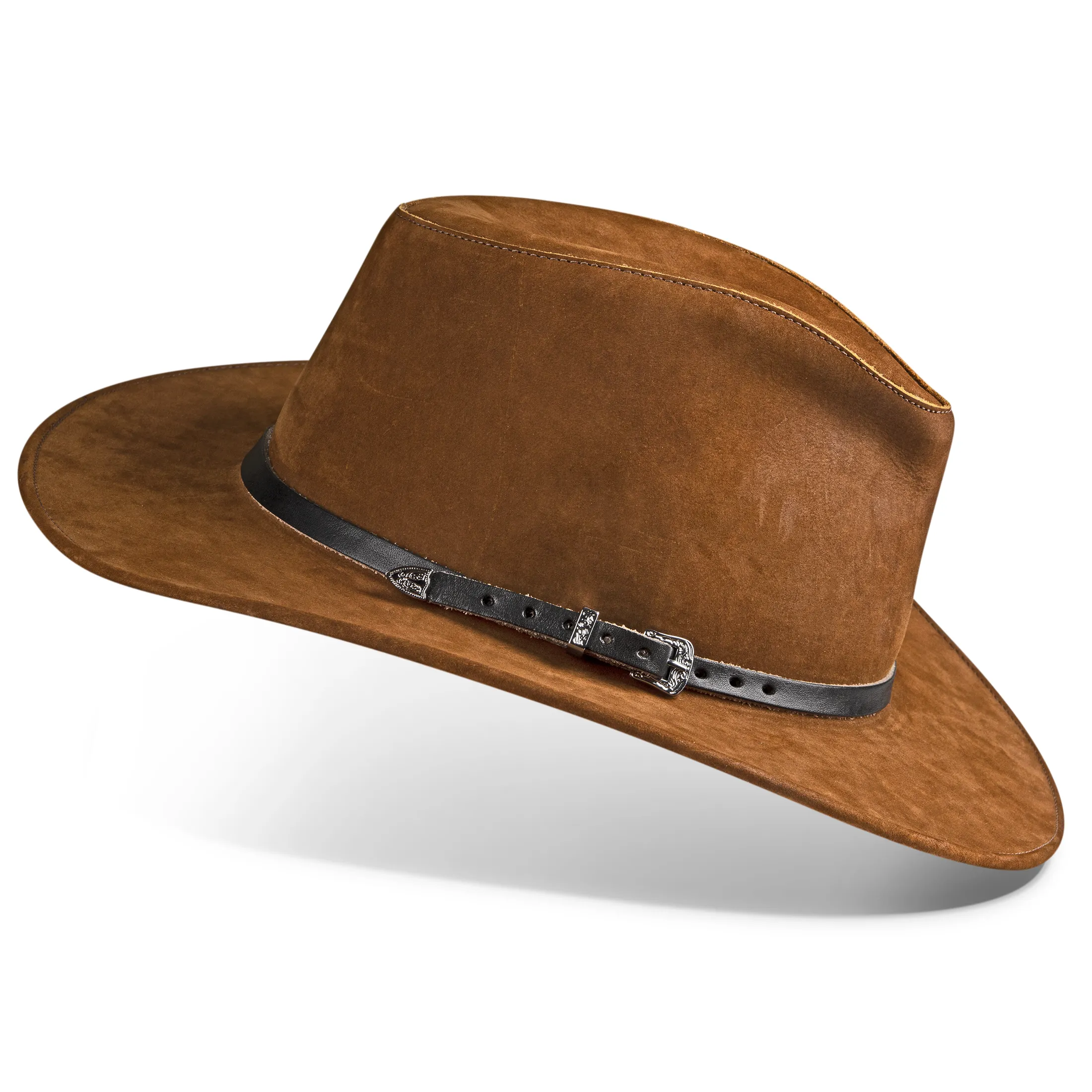 Fedora Hat Tan Genuine Leather