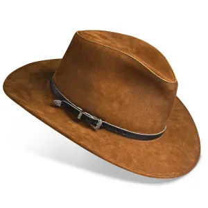 Fedora Hat Tan Genuine Leather