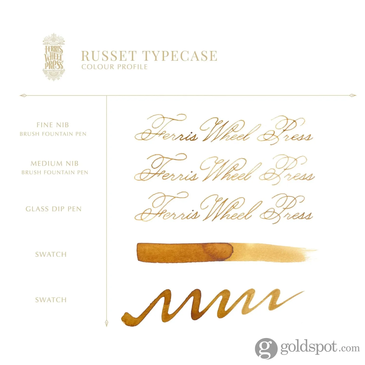 Ferris Wheel Press Bottled Ink Pot in Russet Typecase - 10mL