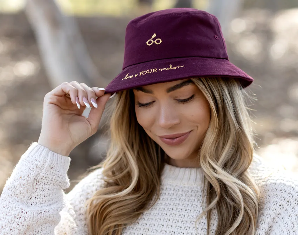 Harry Potter™ Scar and Glasses Burgundy Bucket Hat