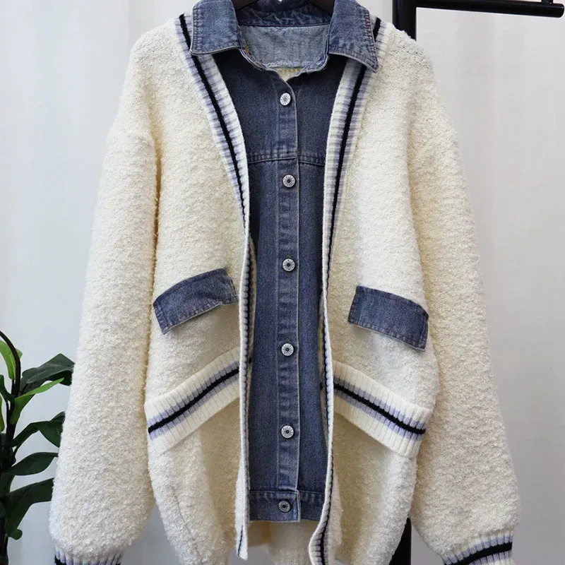 Jenny Denim Patchwork Cardigan