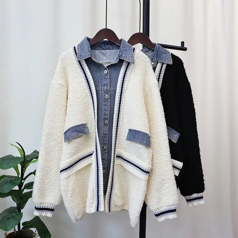 Jenny Denim Patchwork Cardigan