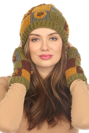 Knit Patchwork Cottagecore Beanie