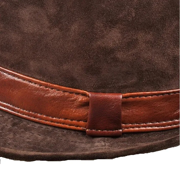 Lamarck Nubuck Genuine Leather Trilby Hat