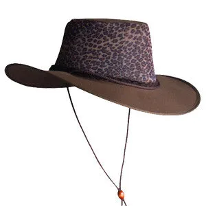 Leopard Canvas & Mesh Hat