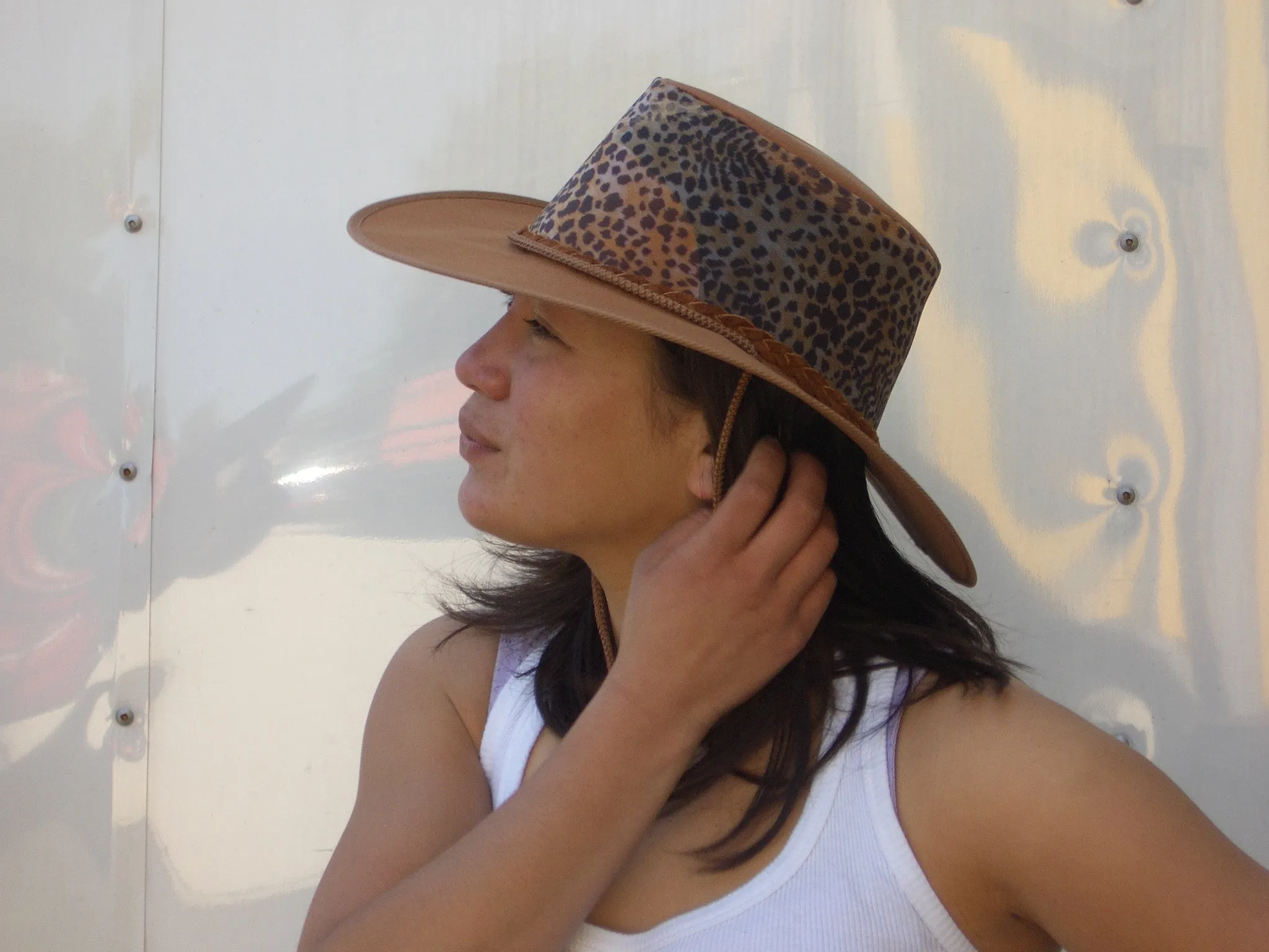 Leopard Canvas & Mesh Hat