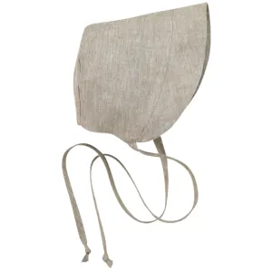 Linen Wide Brim Sun Bonnet in Wheat