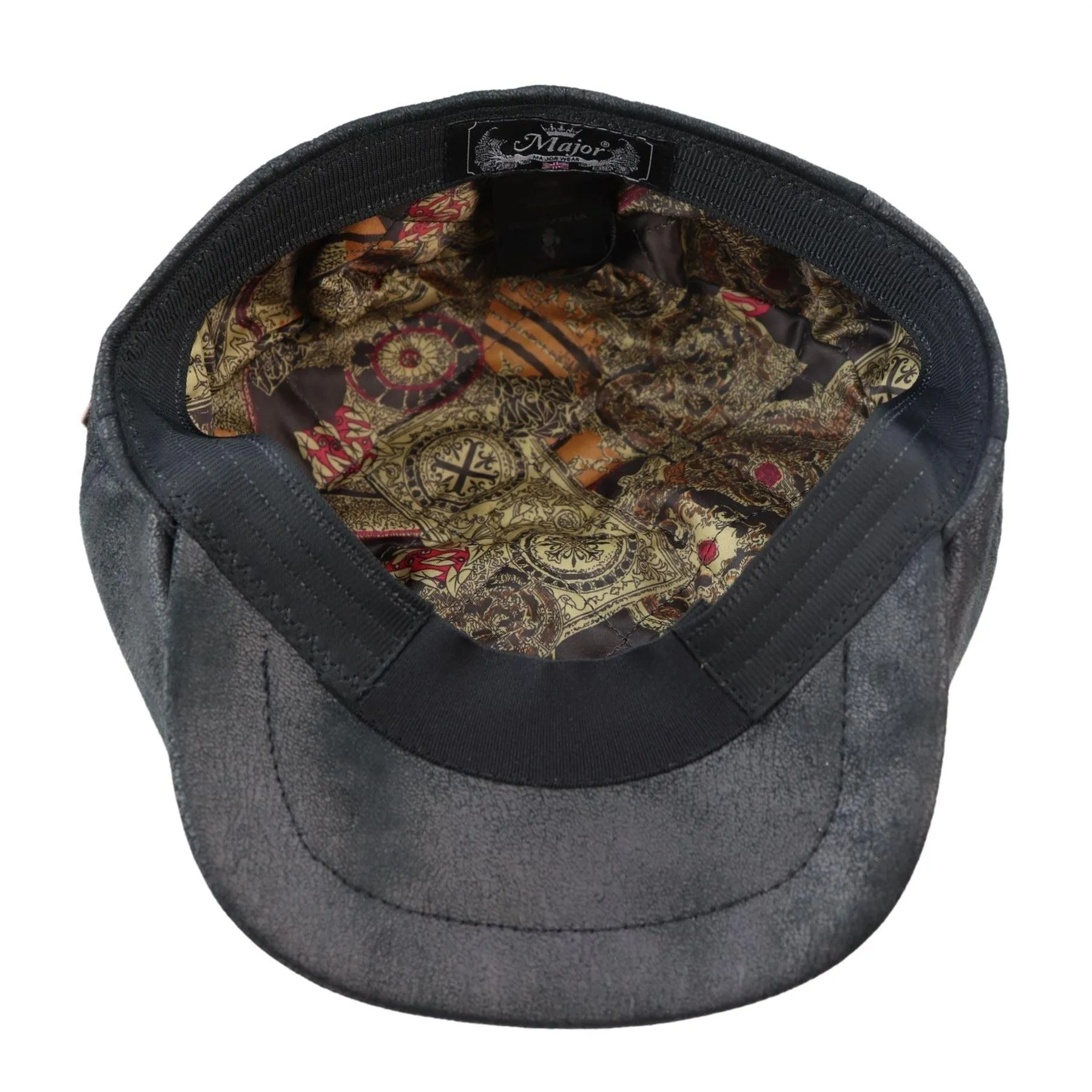 Mens 8 Panel Razor Baker Boy Hat PU Leather Blinders Newsboy Flat Cap Black Brown