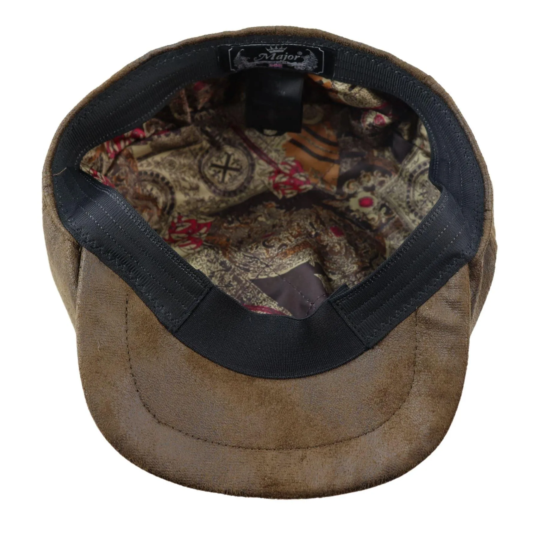 Mens 8 Panel Razor Baker Boy Hat PU Leather Blinders Newsboy Flat Cap Black Brown