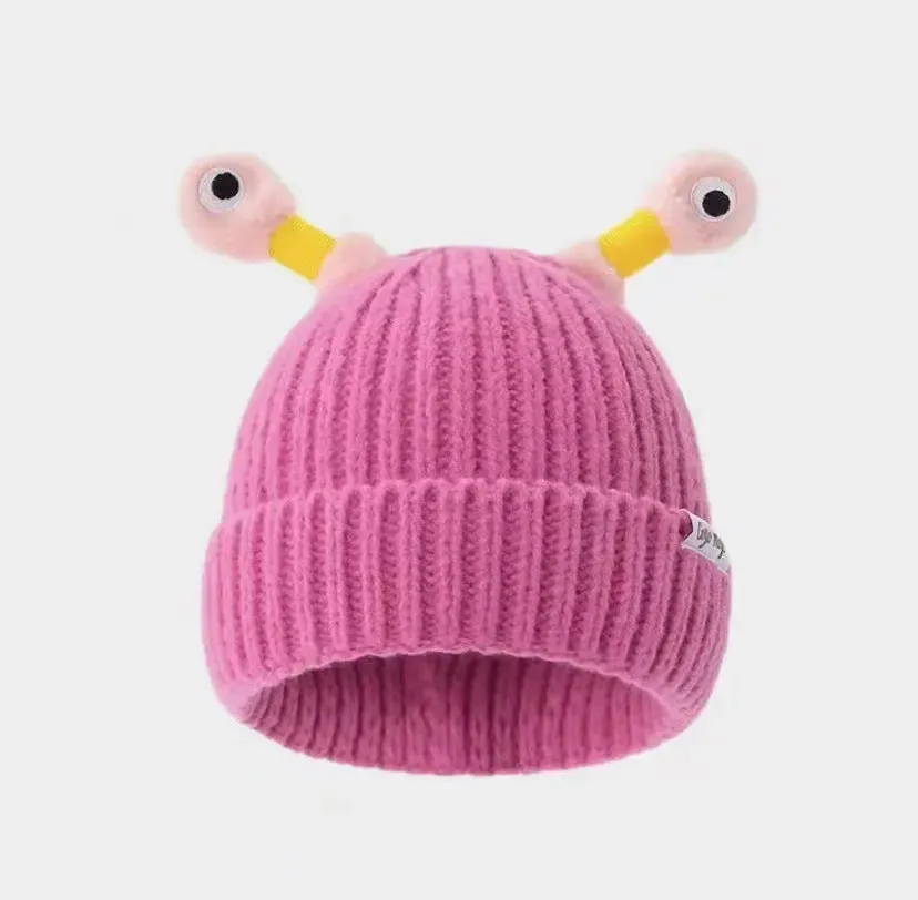 New Cute Luminous Fall Winter Warm Ear Protection Wool Cartoon All-matching Knitted Beanie Hat
