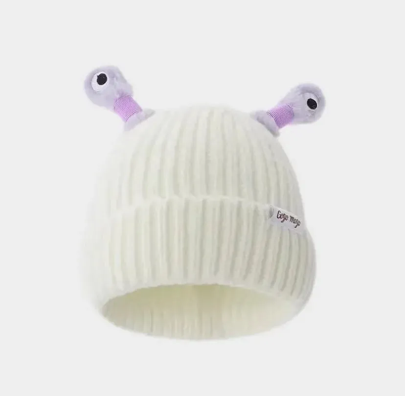 New Cute Luminous Fall Winter Warm Ear Protection Wool Cartoon All-matching Knitted Beanie Hat