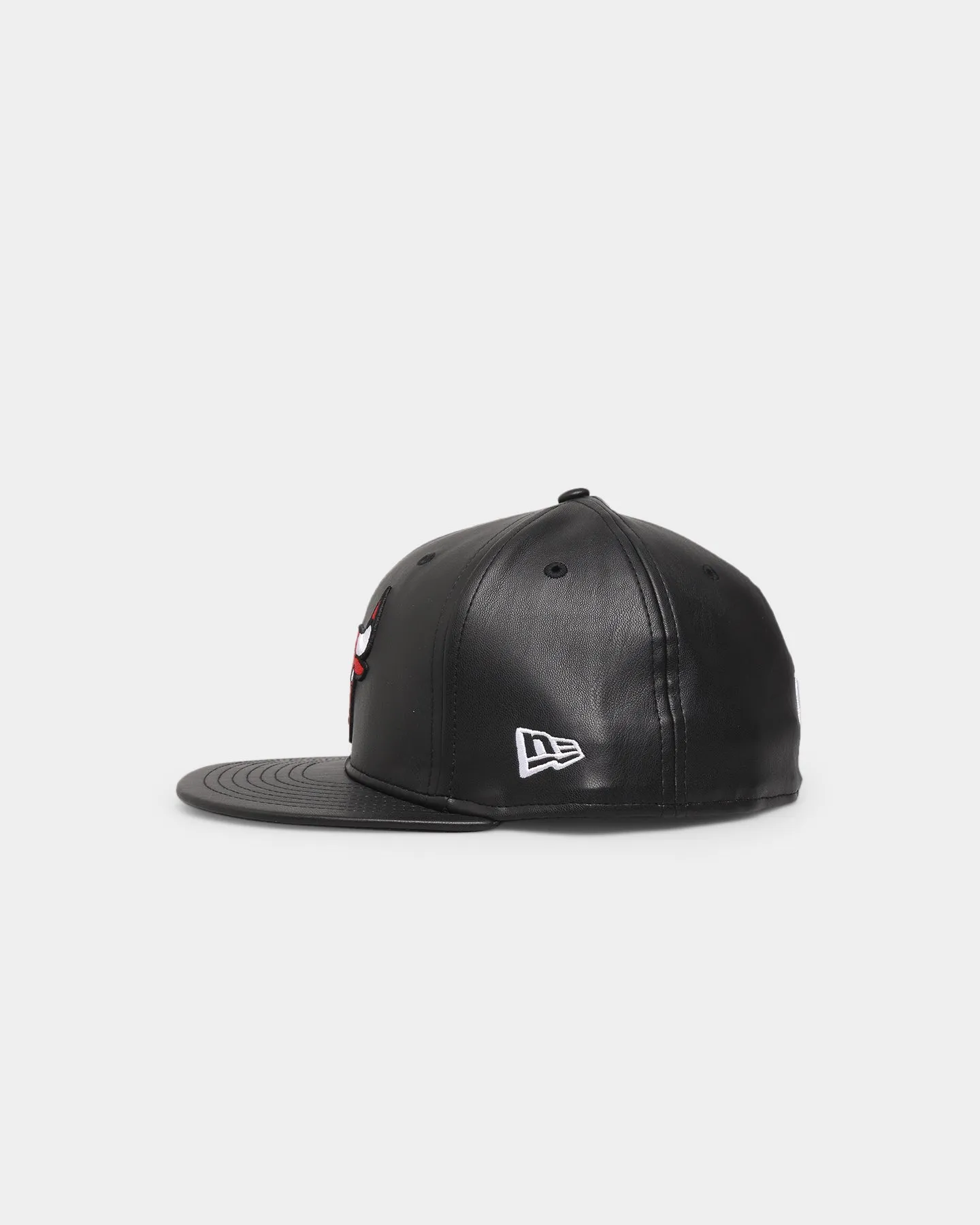 New Era Chicago Bulls 'PU Leather' 59FIFTY Fitted Black Leather