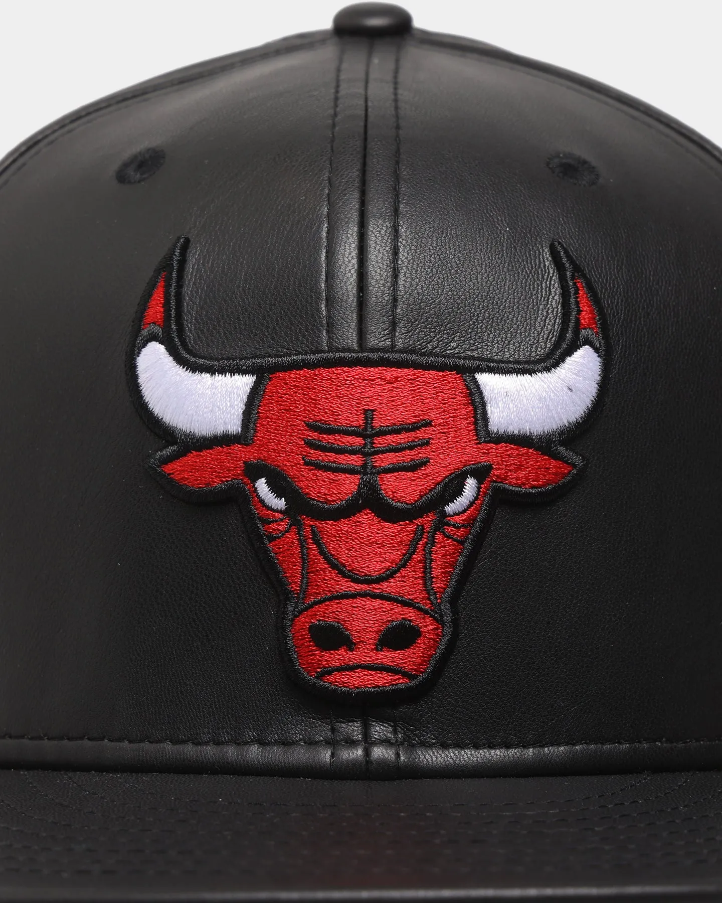 New Era Chicago Bulls 'PU Leather' 59FIFTY Fitted Black Leather