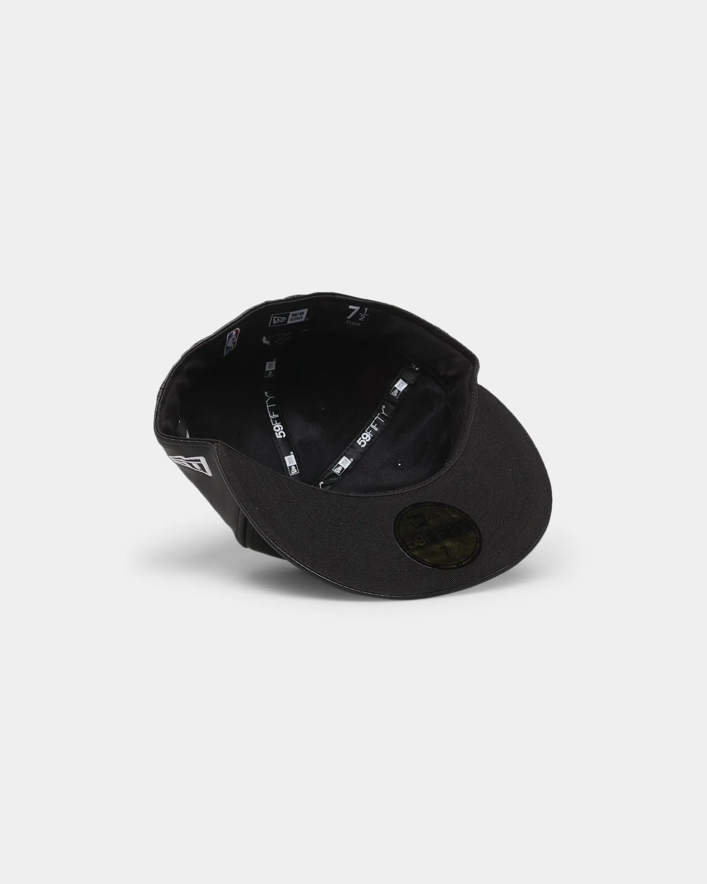 New Era Chicago Bulls 'PU Leather' 59FIFTY Fitted Black Leather