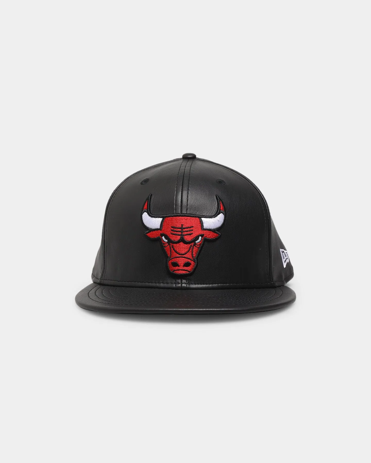 New Era Chicago Bulls 'PU Leather' 59FIFTY Fitted Black Leather
