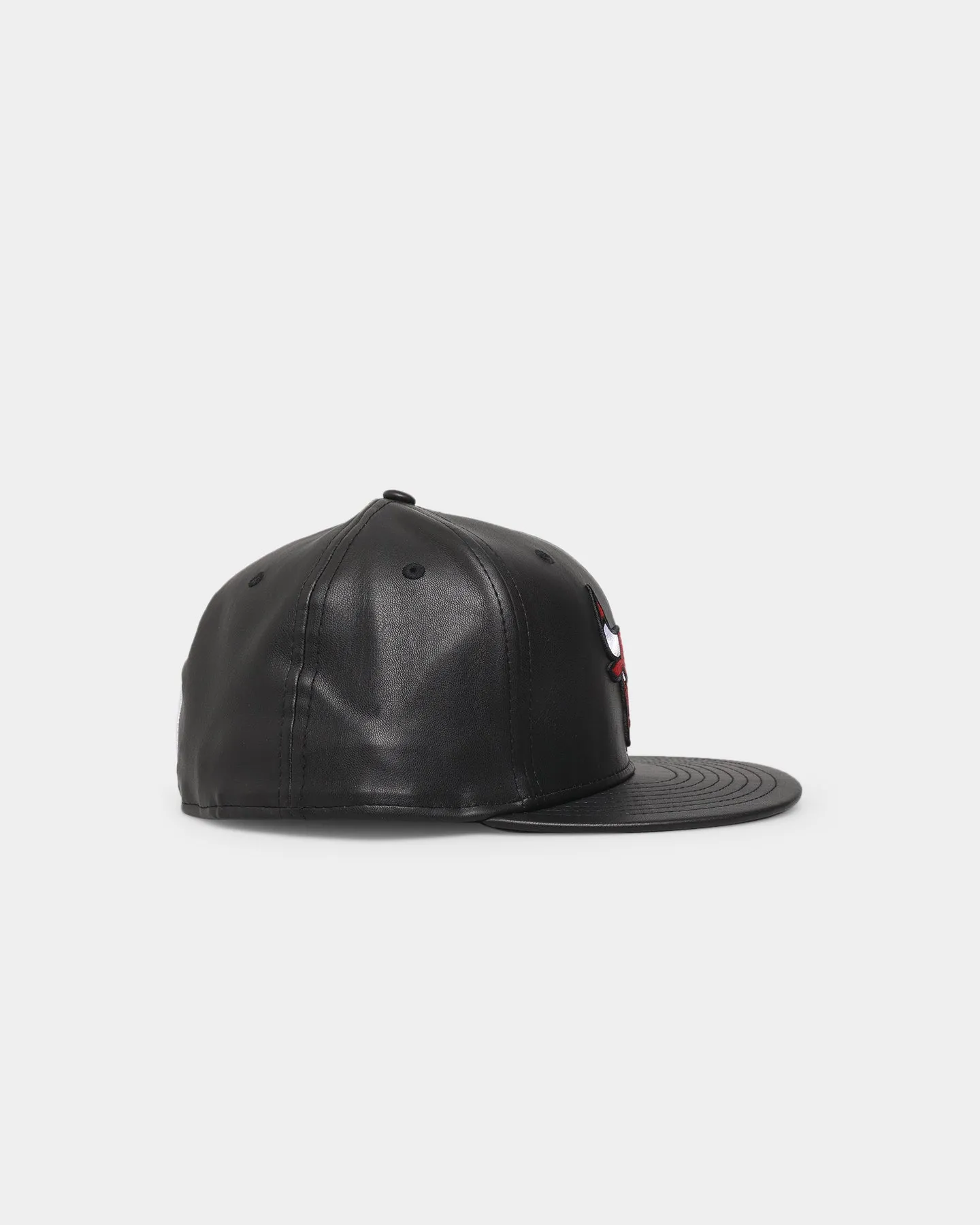 New Era Chicago Bulls 'PU Leather' 59FIFTY Fitted Black Leather