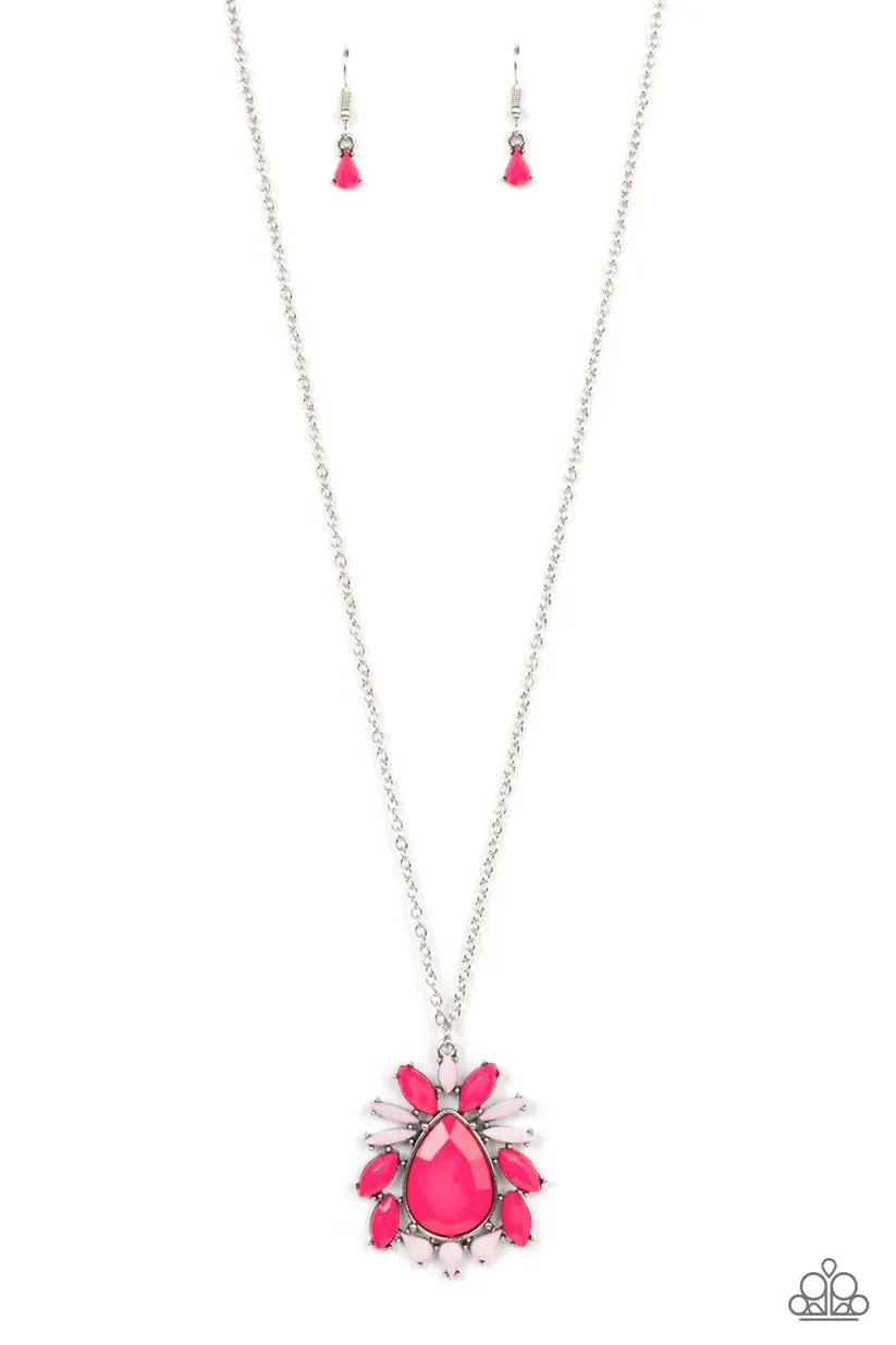 Paparazzi Indie Icon Pink Necklace & Earring Set