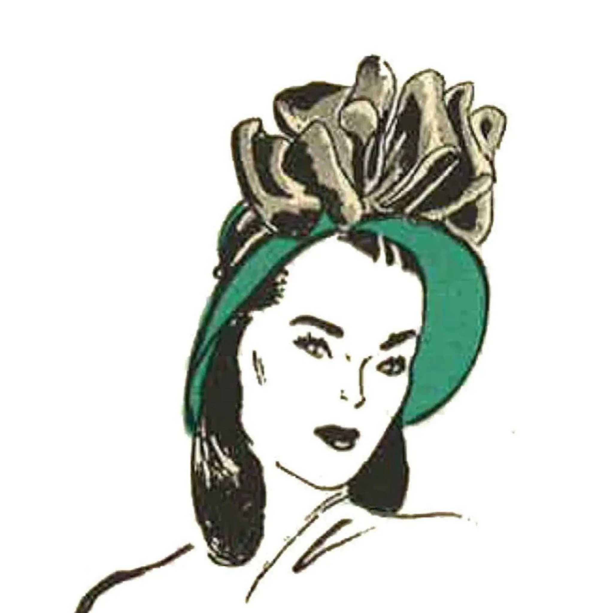 PDF - 1940s Pattern, Set of Hats & Bonnets -  Hat 21"(53cm) - Instantly Print at Home