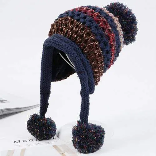 Pompom Colorful Beanie Hat