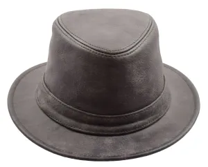 Real Leather Trilby Hat Soft Lightweight HL004 Brown