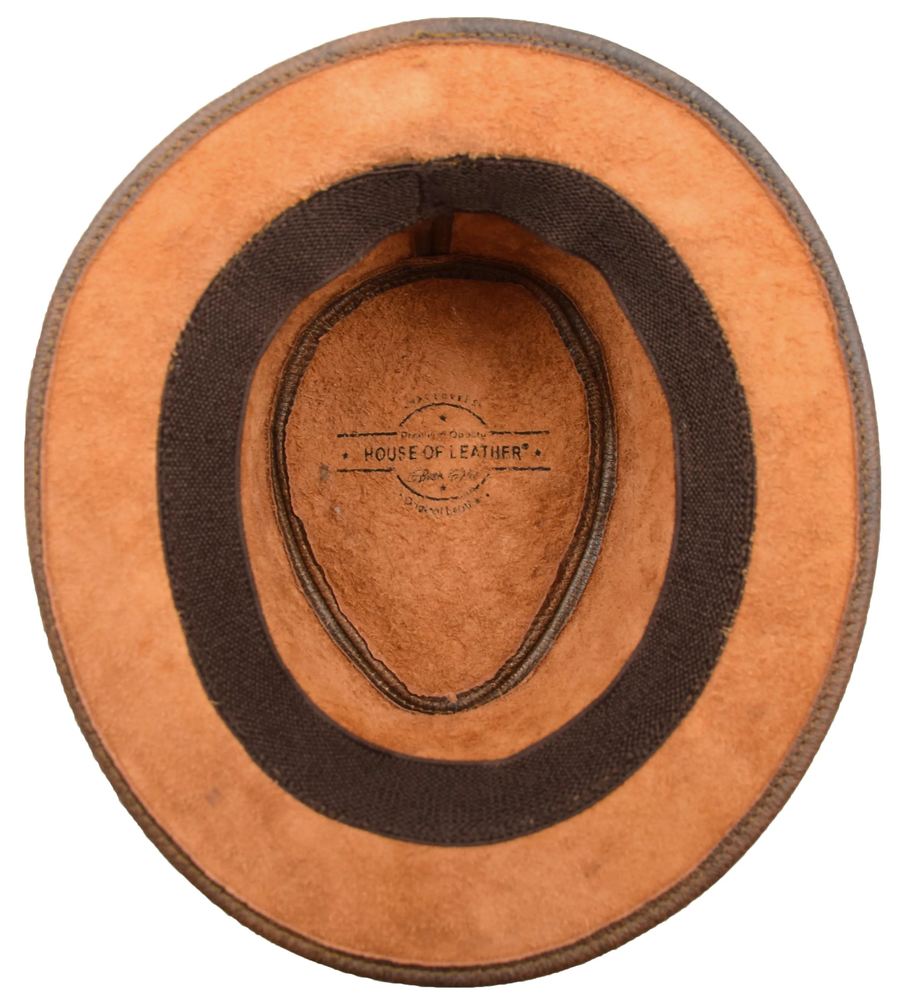 Real Leather Trilby Hat Soft Lightweight HL004 Reddish Brown