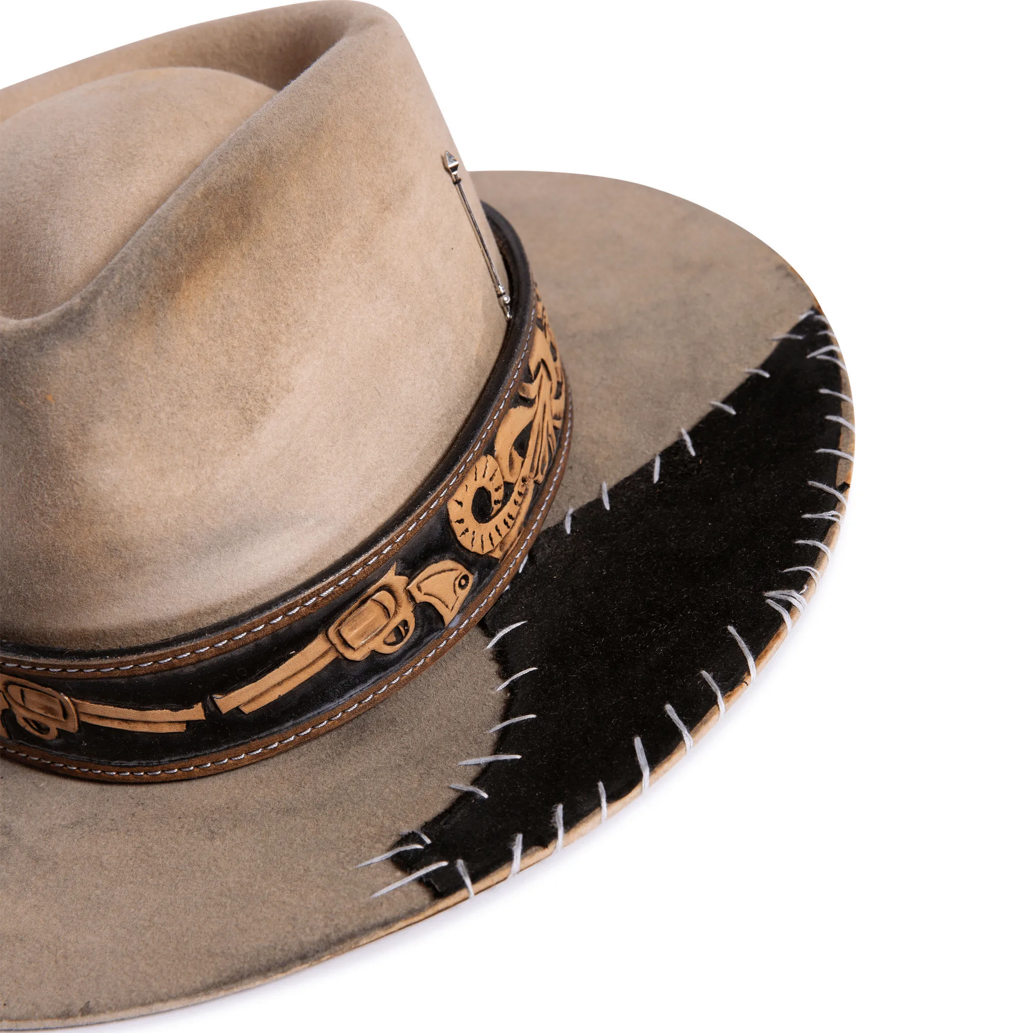 Revolver Fedora Cowboy Hat with Turquoise & Silver - Men's Western Accessories