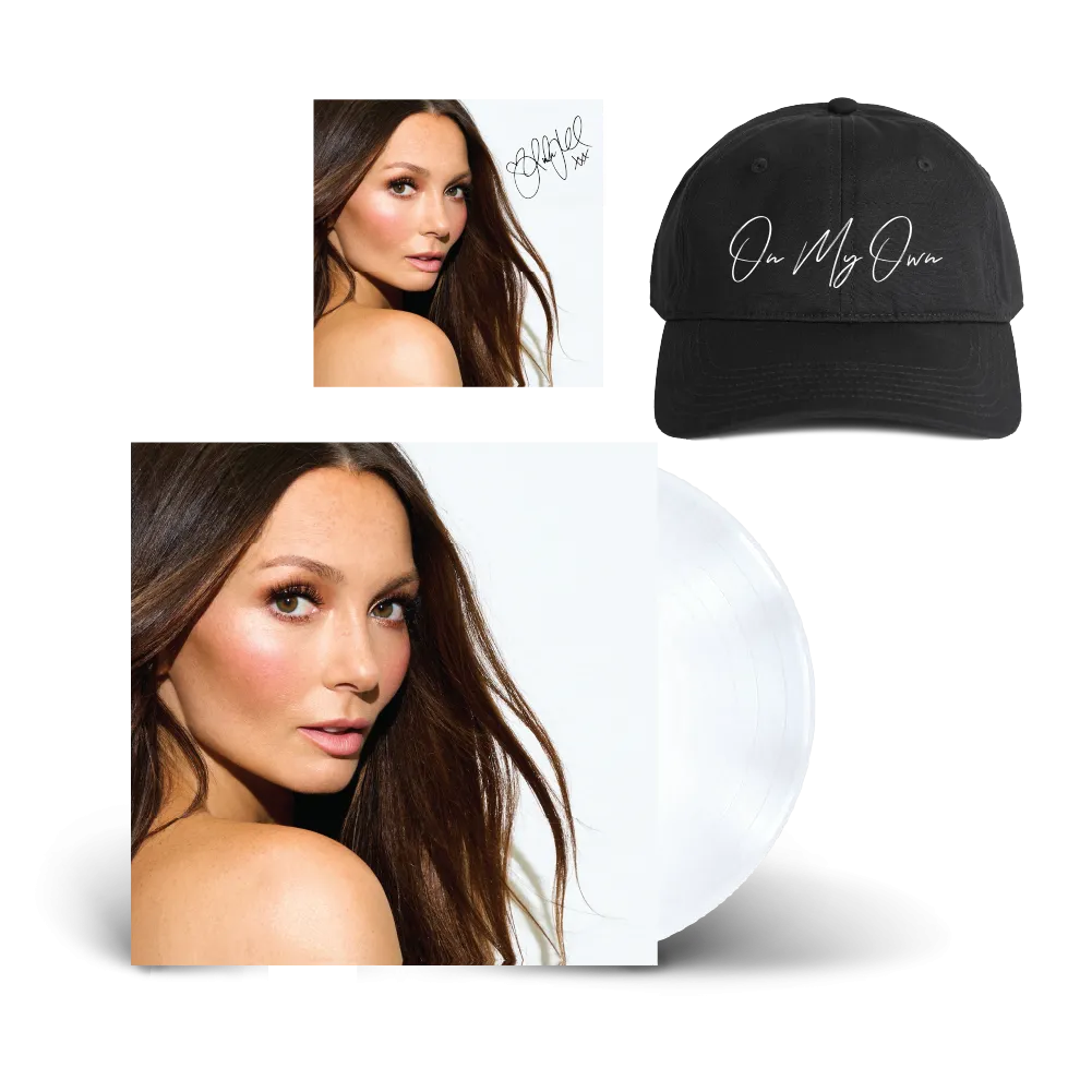 Ricki-Lee / 'On My Own' White LP Vinyl, Cap   Signed Art Card