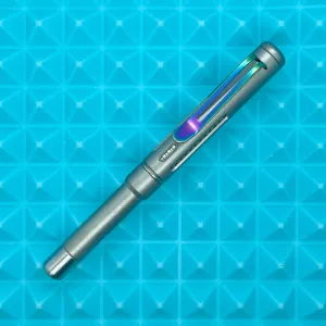 Roady  / Slot Sandblasted Titanium with Groove Grip and Rainbow Clip