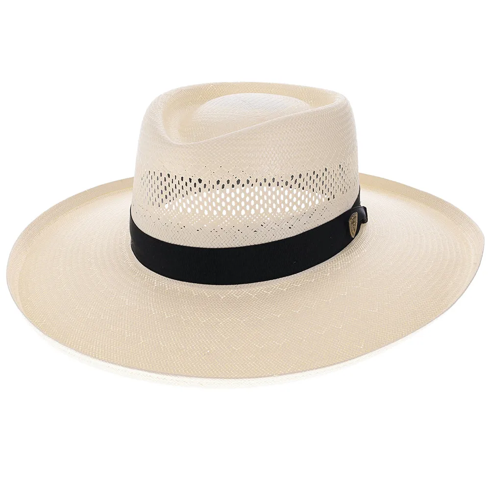 San Juan - Dobbs Vented Shantung Straw Fedora Hat
